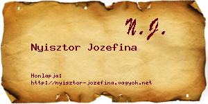 Nyisztor Jozefina névjegykártya